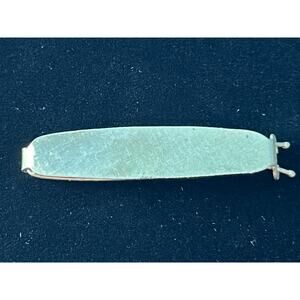 Vintage Gold Tone Sweater Guard Bar Brooch Double Prong Scarf Clip Minimalist